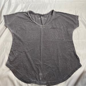 Faded Gray Oversized Dropshoulder Girlfriend Tee